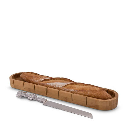 Baguette Board with Grape Bread Knife by Arthur Court Designs