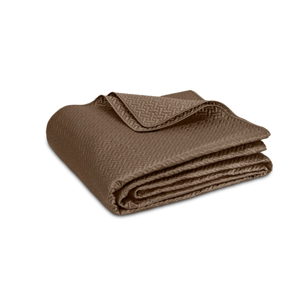 Basketweave Quilt Mocha 