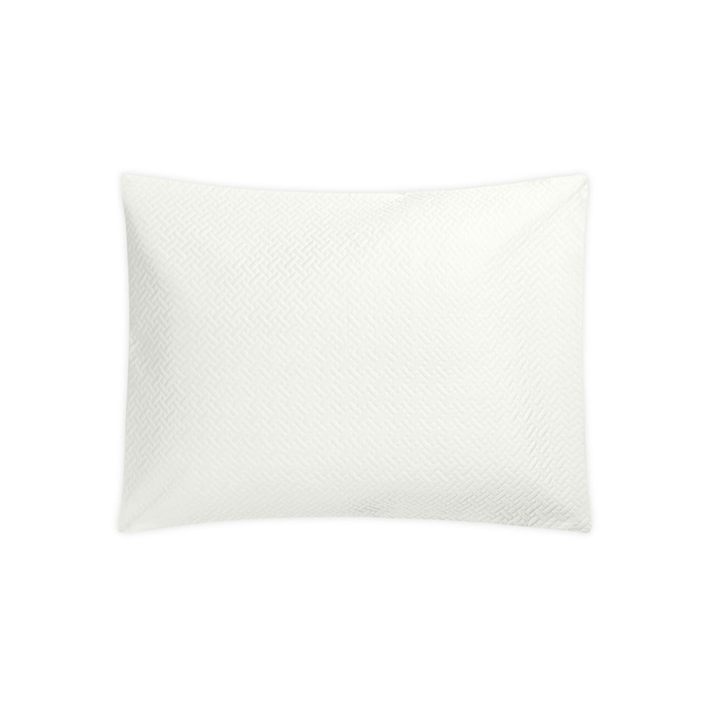 Basketweave Sham Bone Quilted Standard 