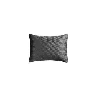 Basketweave Sham Charcoal Quilted Boudoir 