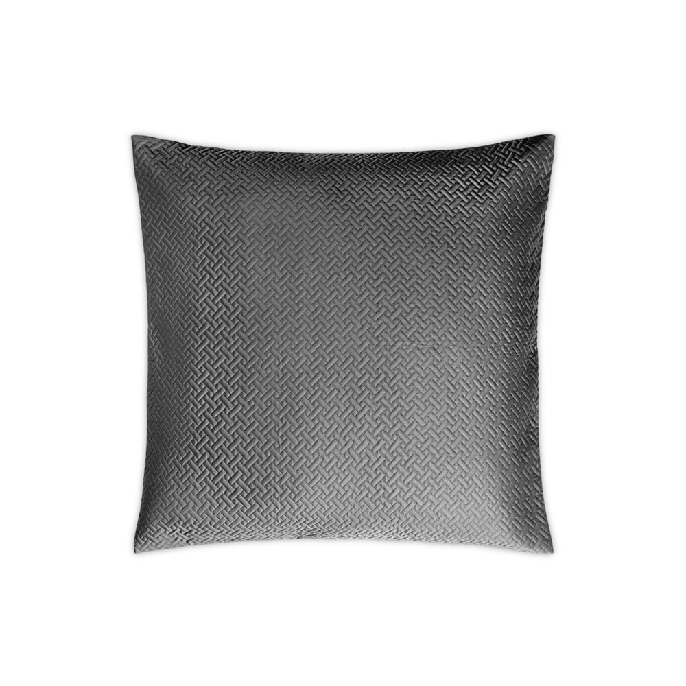 Basketweave Sham Charcoal Quilted Euro 