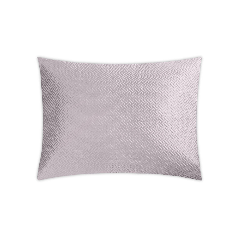 Basketweave Sham Deep Lilac Quilted Standard 