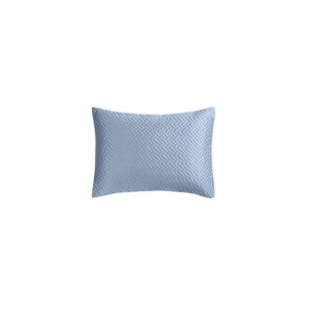 Basketweave Sham Hazy Blue Quilted Boudoir 