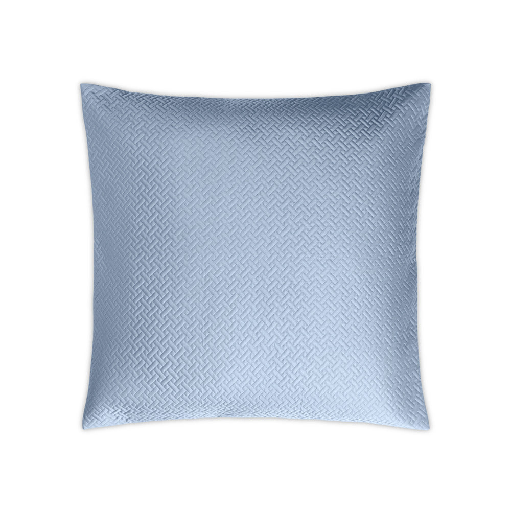 Basketweave Sham Hazy Blue Quilted Euro 