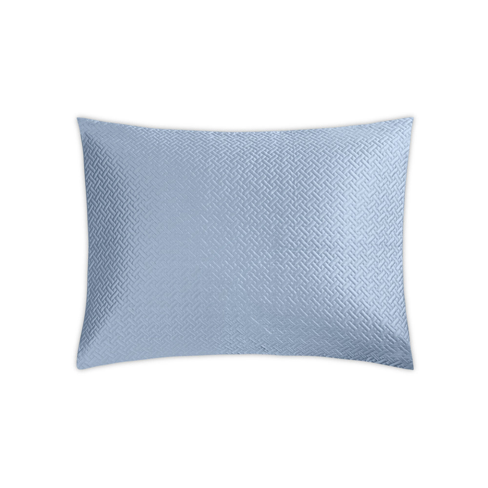 Basketweave Sham Hazy Blue Quilted Standard 