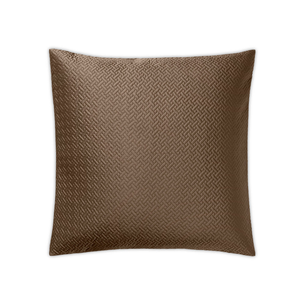 Basketweave Sham Mocha Quilted Euro 