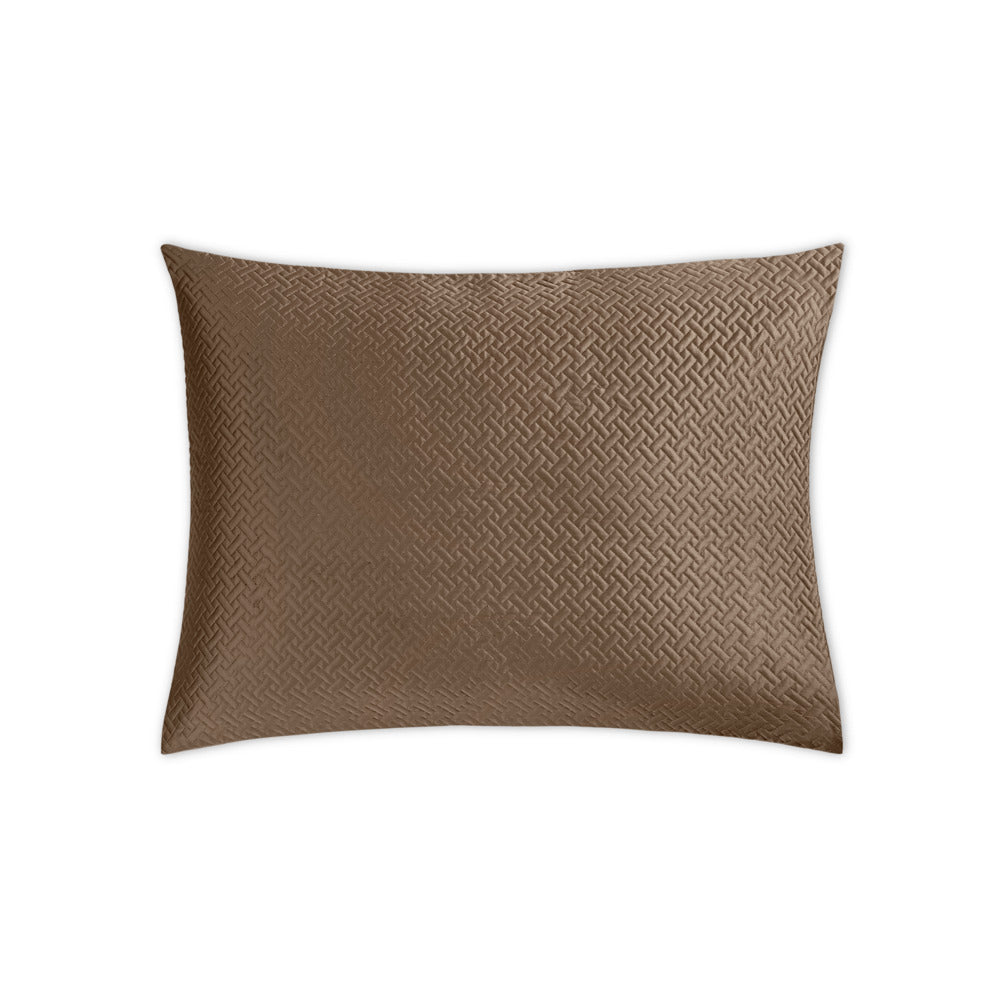 Basketweave Sham Mocha Quilted Standard 