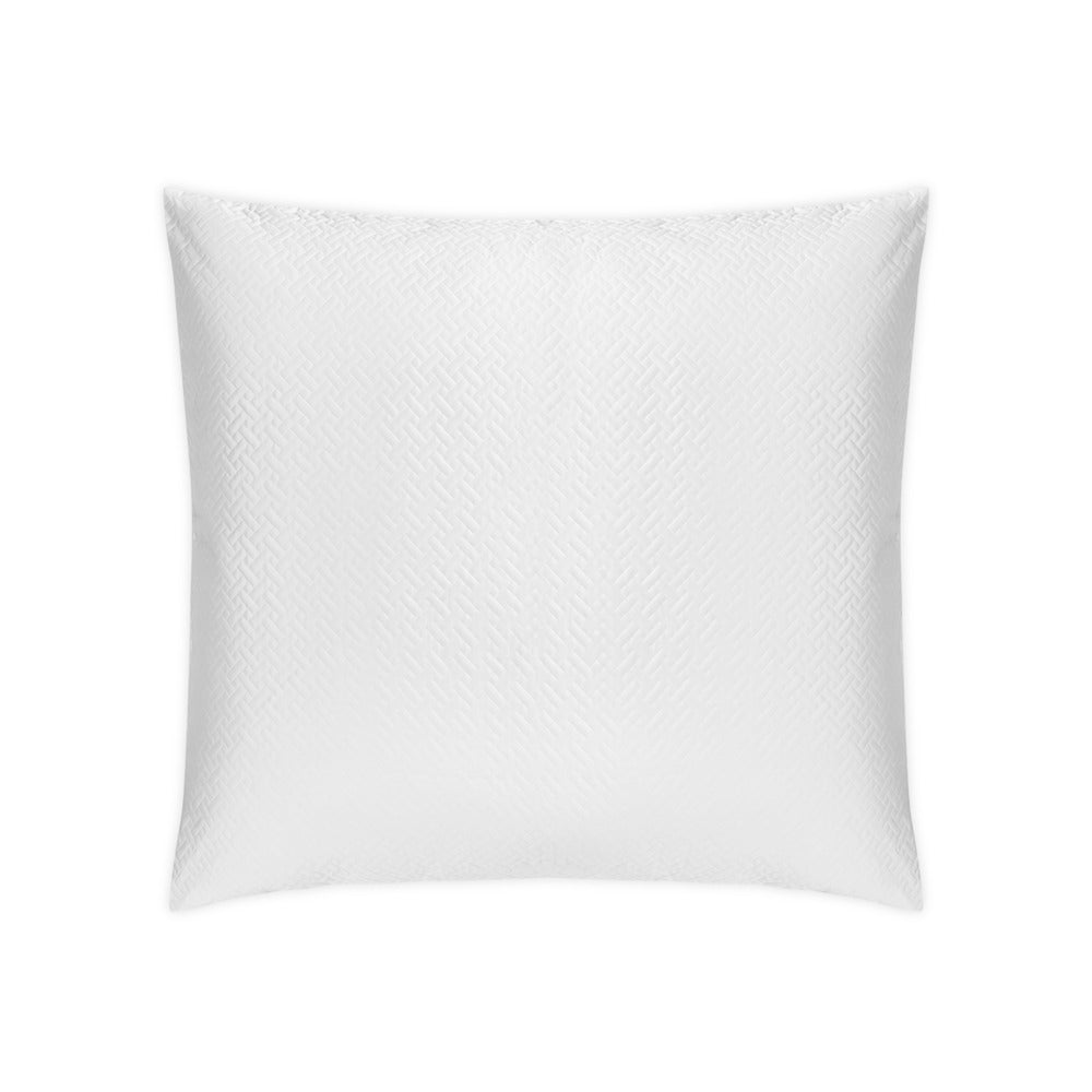 Basketweave Sham White Quilted Euro 
