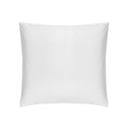 Basketweave Sham White Quilted Euro 
