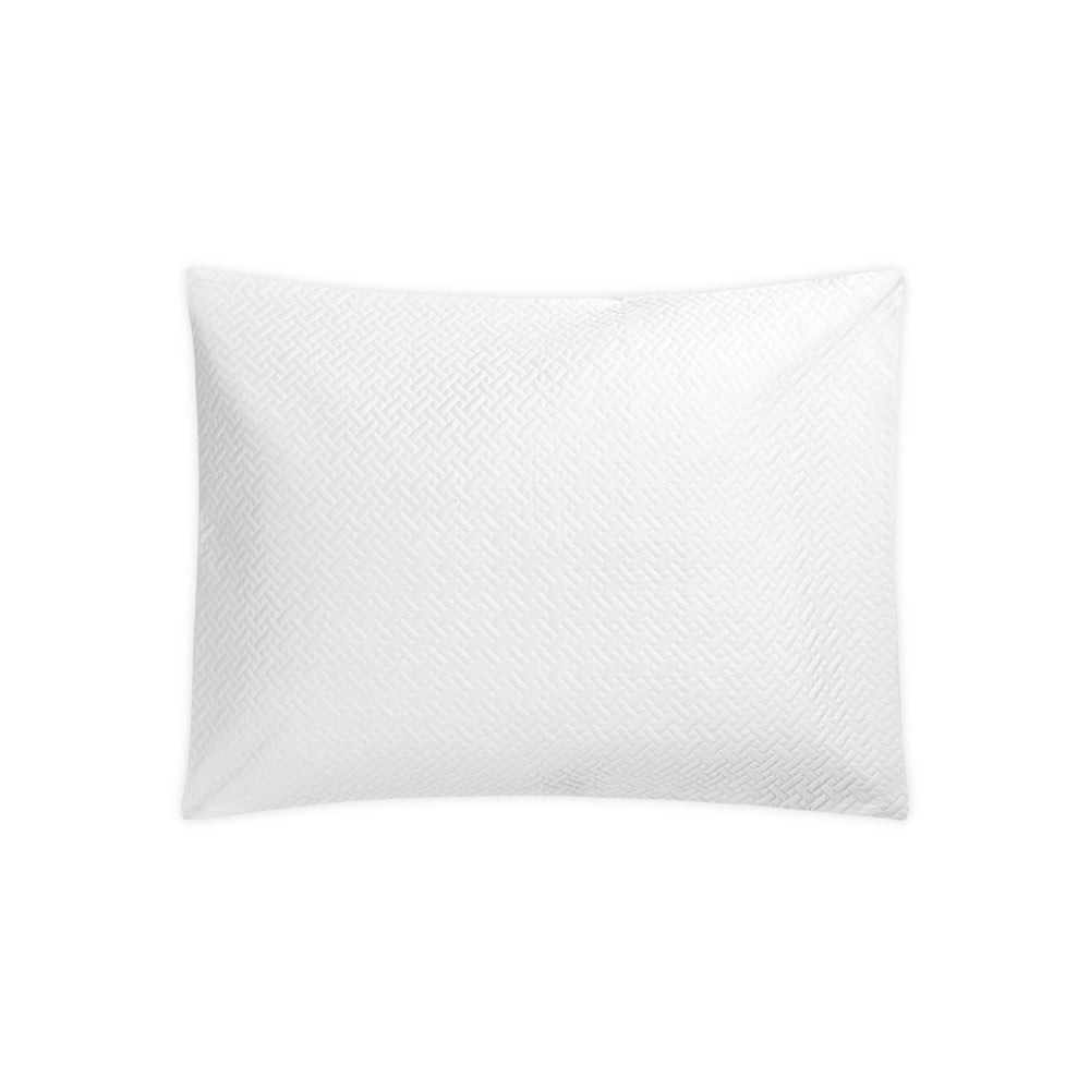 Basketweave Sham White Quilted Standard 