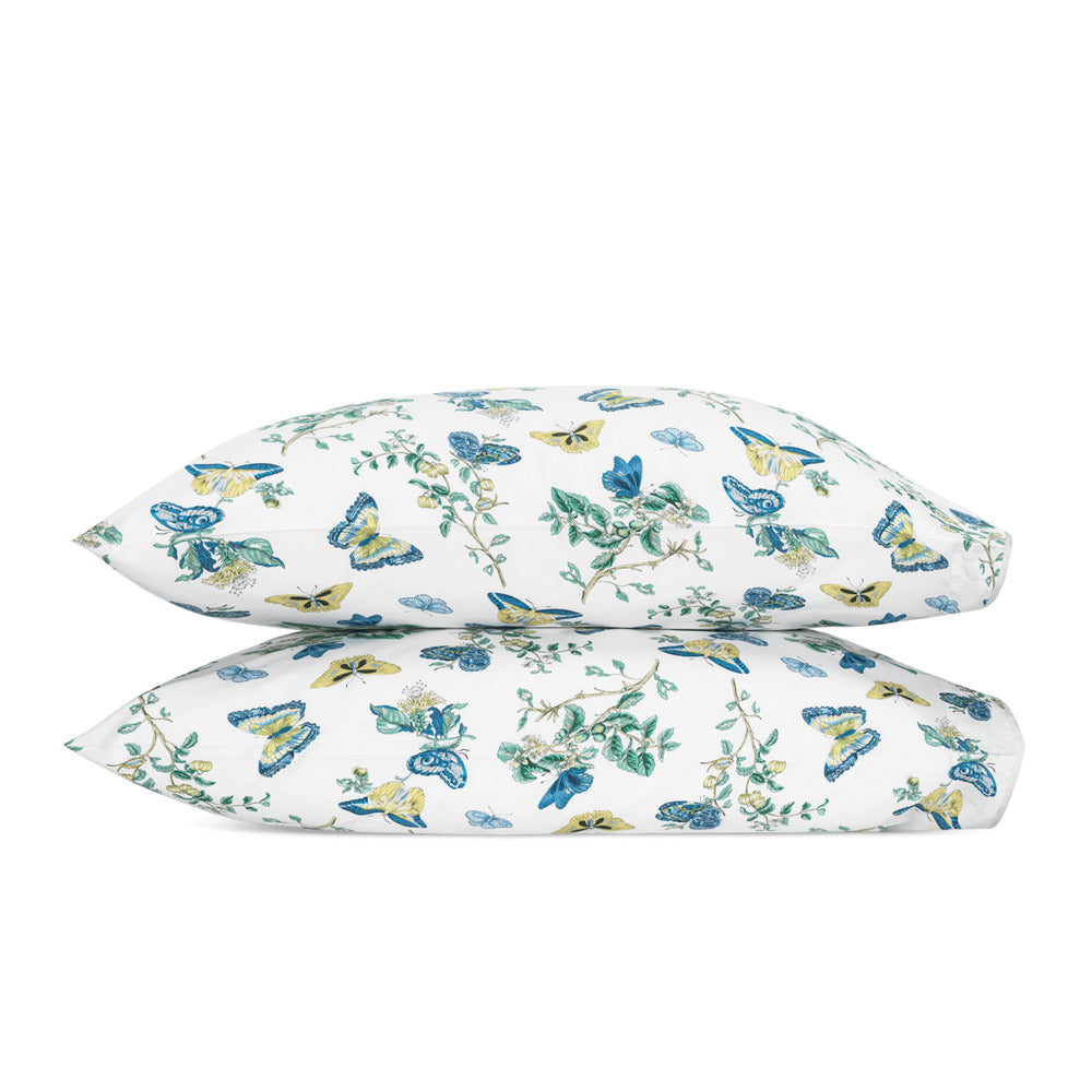 Baudin Butterfly Pillowcase Pair Prussian Blue 