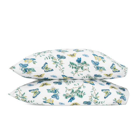 Baudin Butterfly Pillowcase Pair Prussian Blue 