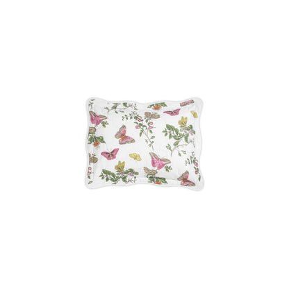 Baudin Butterfly Sham Pink Quilted Boudoir 