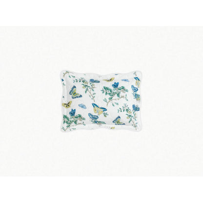 Baudin Butterfly Sham Prussian Blue Quilted Boudoir 