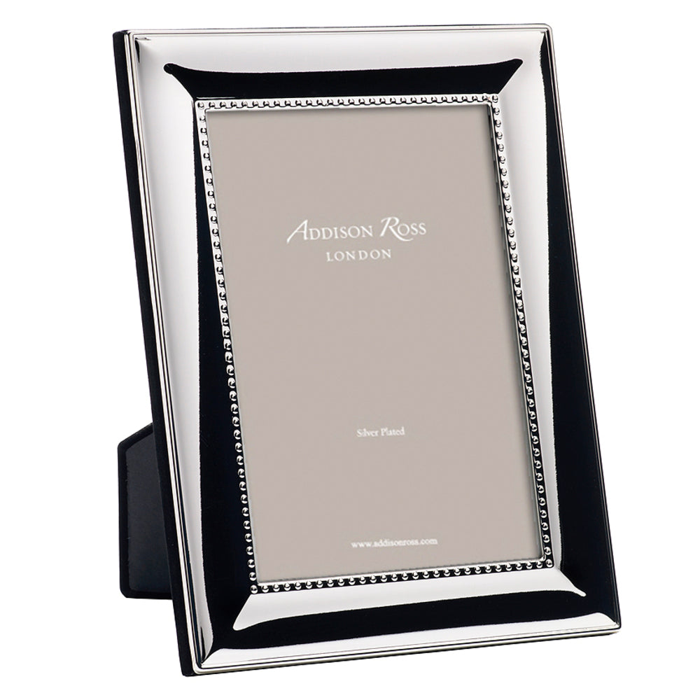 Beaded Silver Plated Photo Frame 3cm by Addison Ross