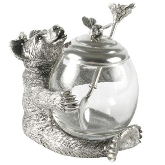Pewter Bear And Honey Pot by Vagabond House