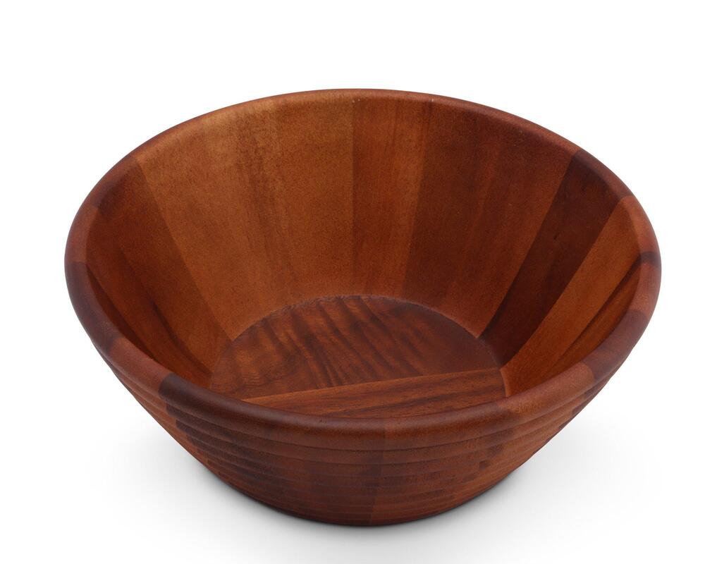 Bee Hive Style Wooden Acacia Salad Bowl Large by Arthur Court Designs 2