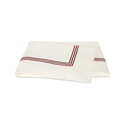 Bel Tempo Nocturne Flat Sheet Ivory & Red 