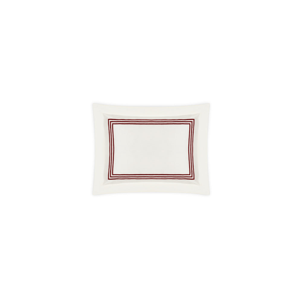 Bel Tempo Nocturne Sham Ivory & Red Boudoir 