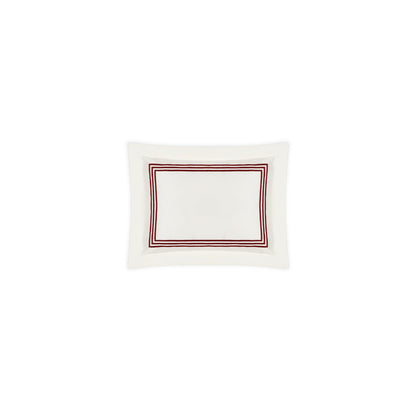 Bel Tempo Nocturne Sham Ivory & Red Boudoir 