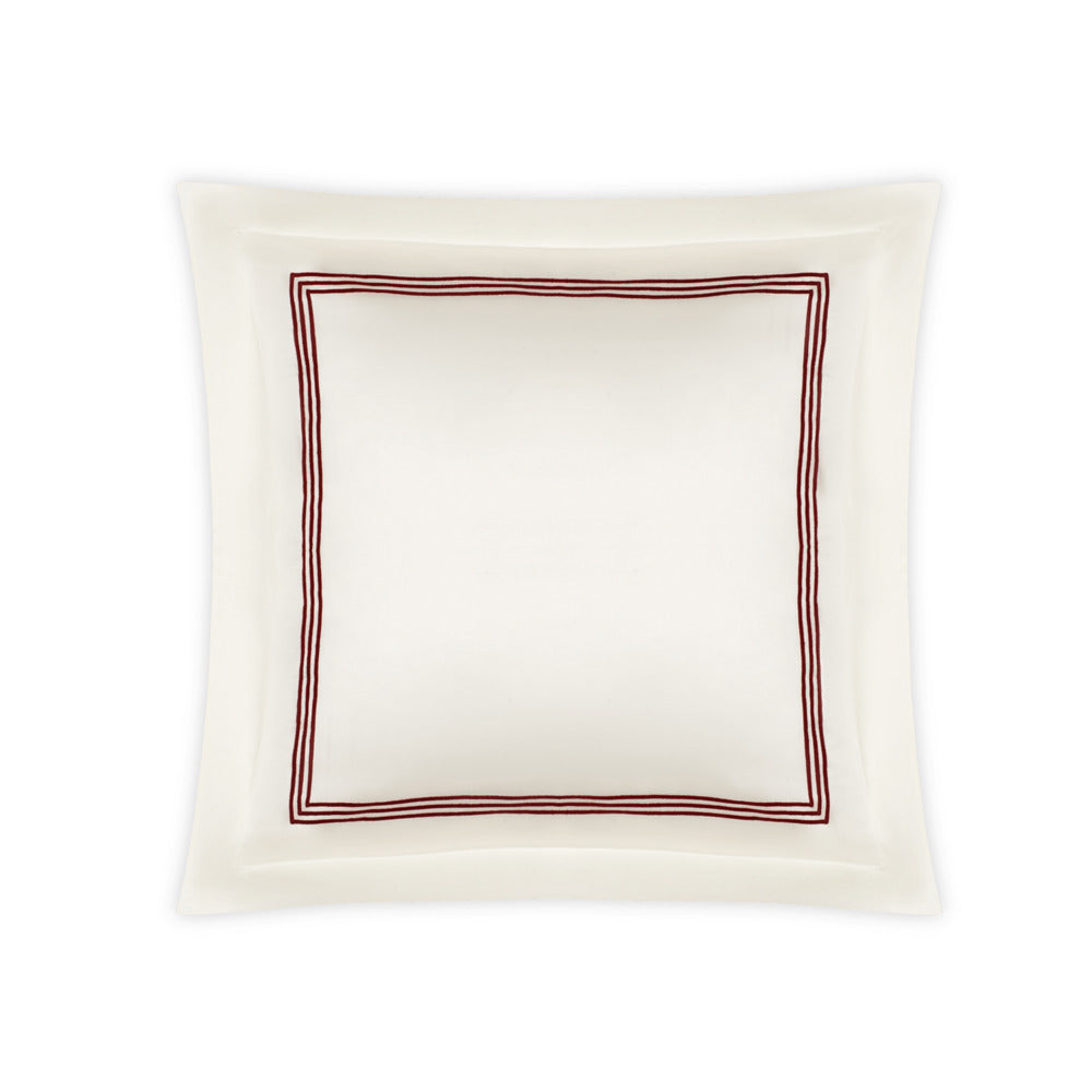 Bel Tempo Nocturne Sham Ivory & Red Euro 
