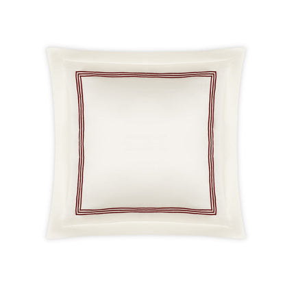Bel Tempo Nocturne Sham Ivory & Red Euro 