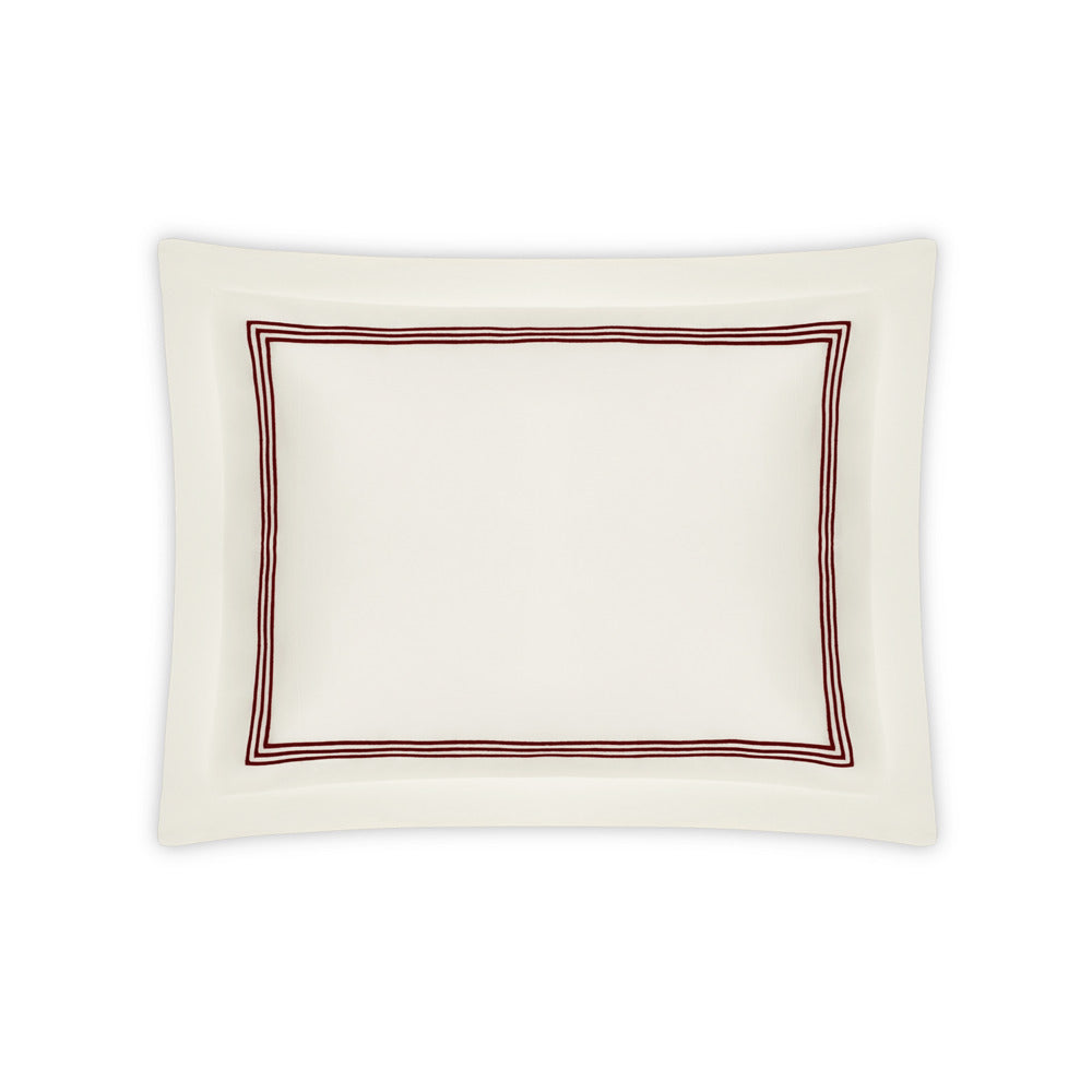 Bel Tempo Nocturne Sham Ivory & Red Standard 
