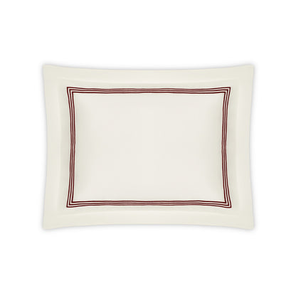 Bel Tempo Nocturne Sham Ivory & Red Standard 
