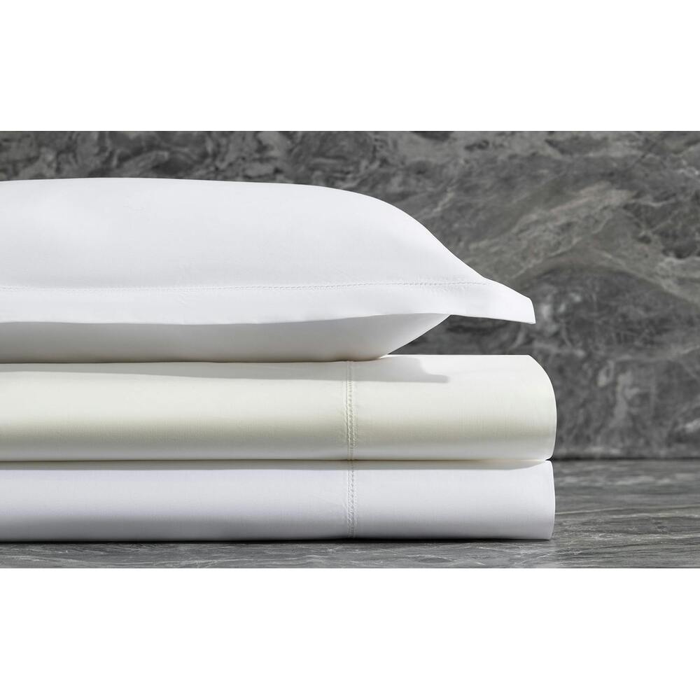 Bergamo Hemstitch Pillowcase Pair Bone 2