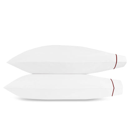 Bergamo Pillowcase Pair Crimson 