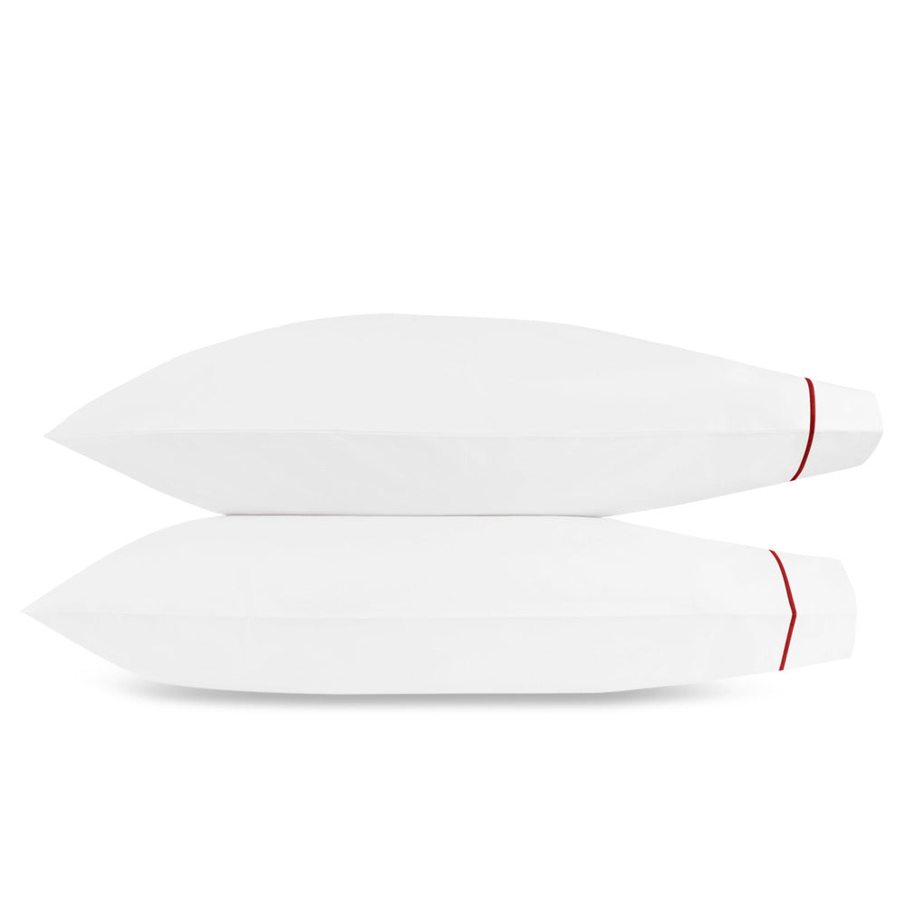 Bergamo Pillowcase Pair Red 