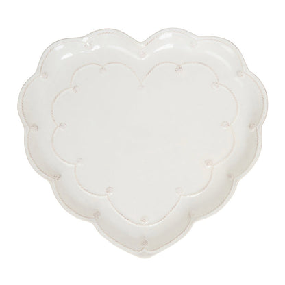 Berry & Thread 15" Heart Platter - Whitewash by Juliska 