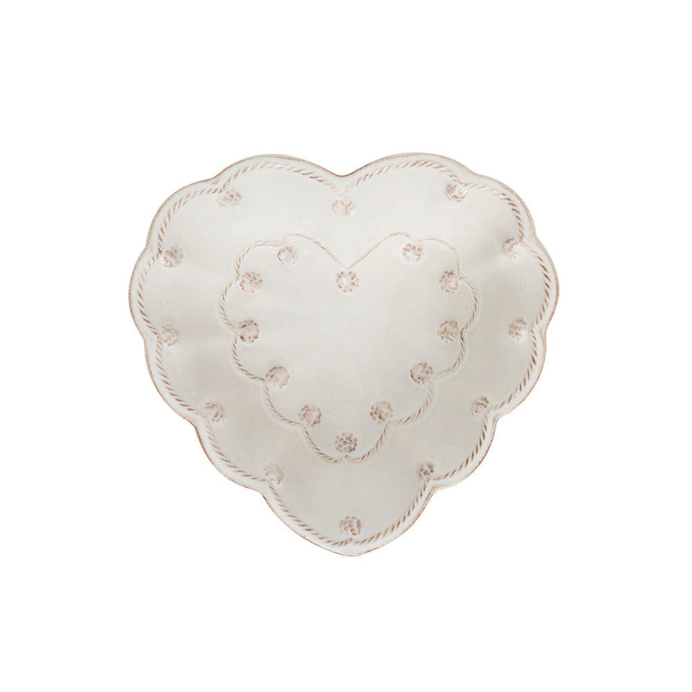 Berry & Thread 6.5" Heart Bowl - Whitewash by Juliska 