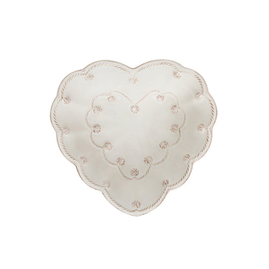 Berry & Thread 6.5" Heart Bowl - Whitewash by Juliska 