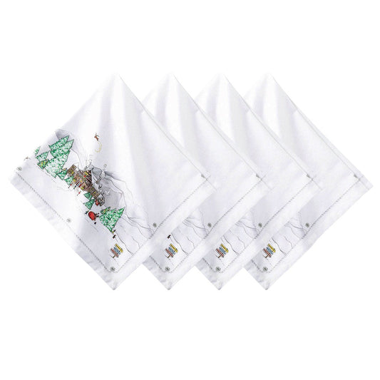Berry & Thread North Pole Napkin Set/4 - Multi by Juliska 