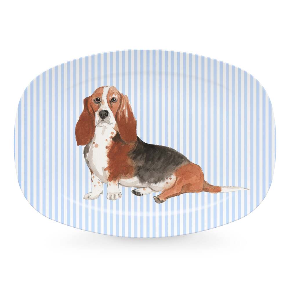 Best Friends Bassett Hound Platter by Mariposa