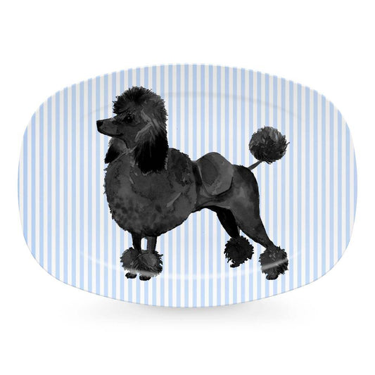 Best Friends Black Poodle Platter by Mariposa