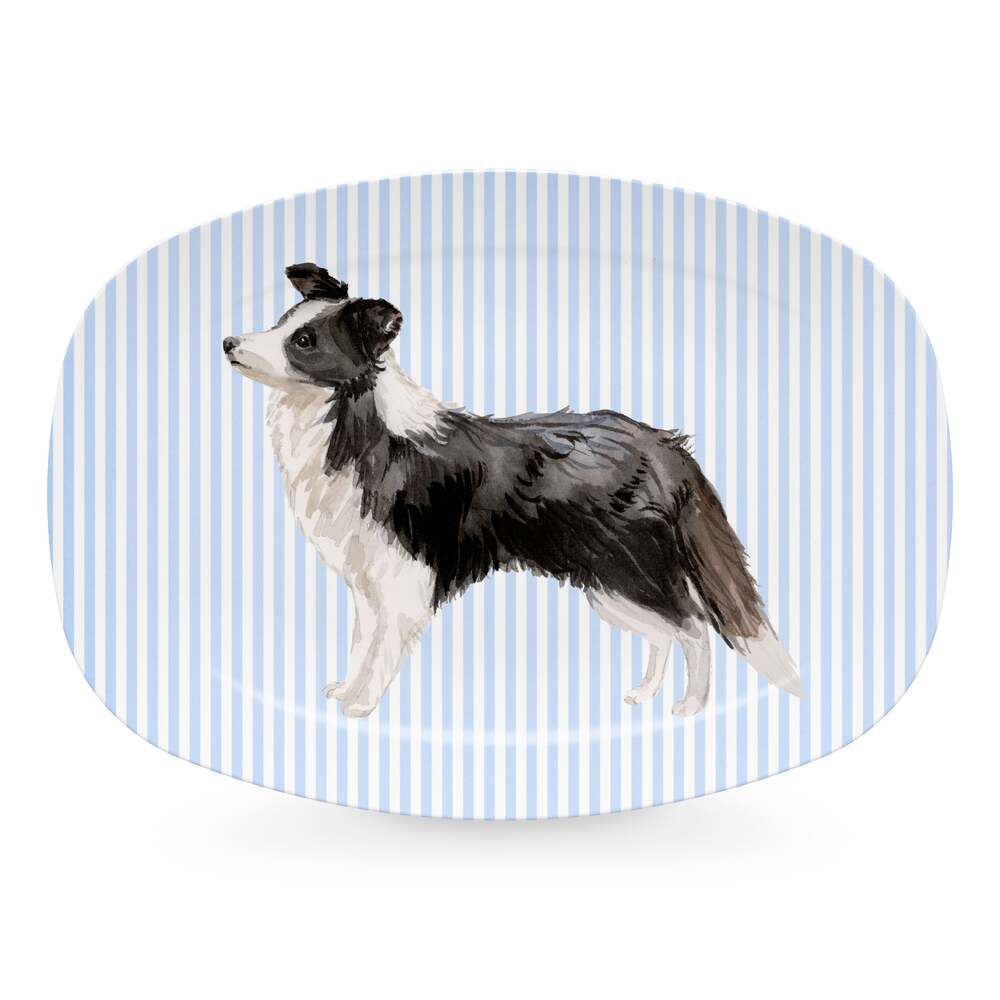 Best Friends Border Collie Platter by Mariposa