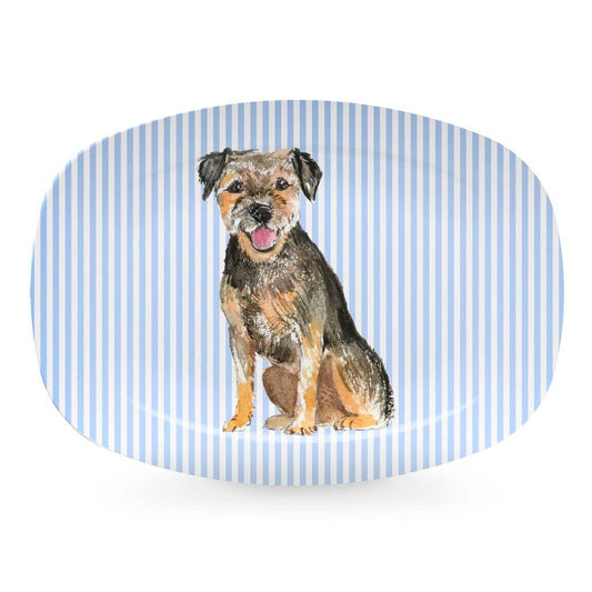 Best Friends Border Terrier Platter by Mariposa