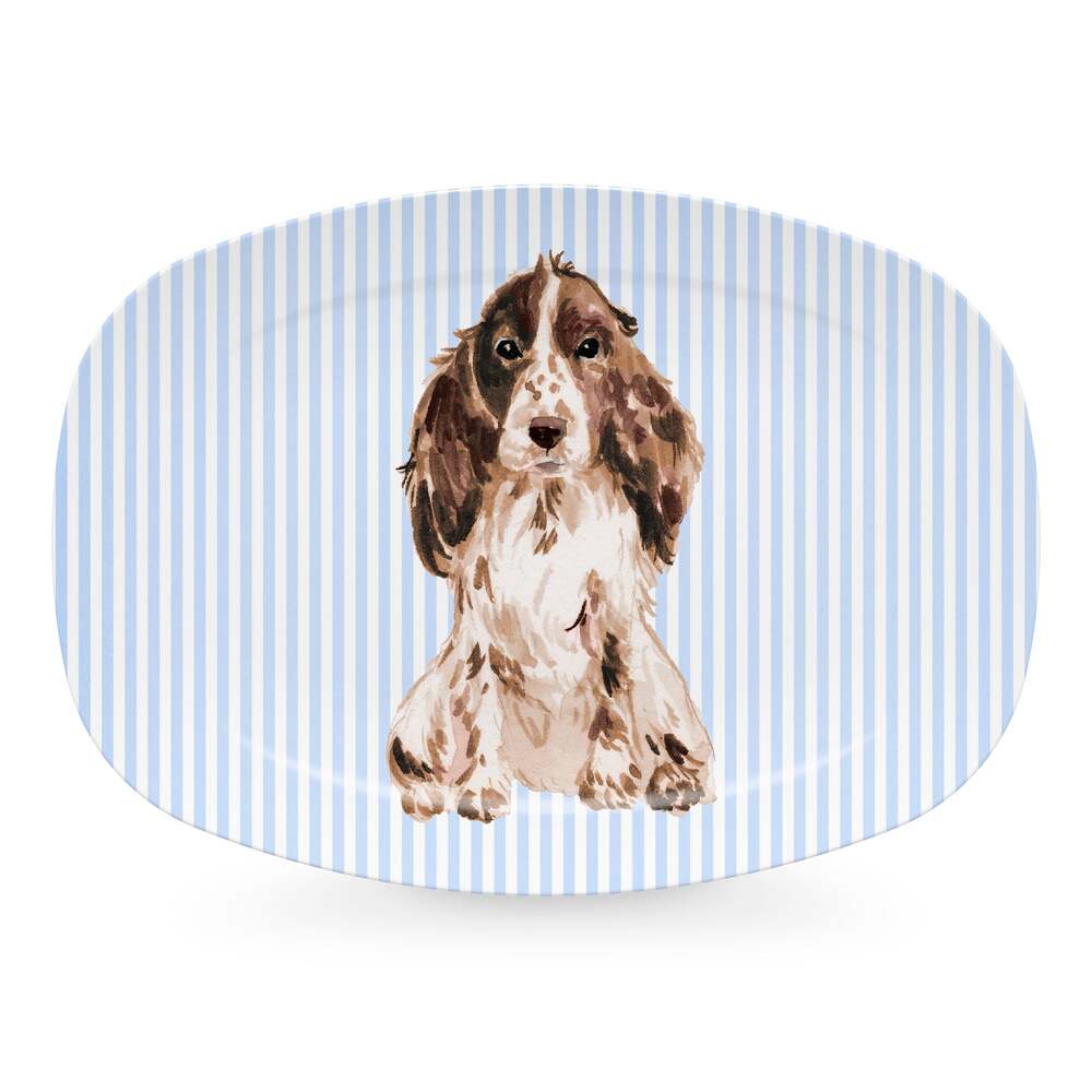 Best Friends Brown Cocker Spaniel Platter by Mariposa