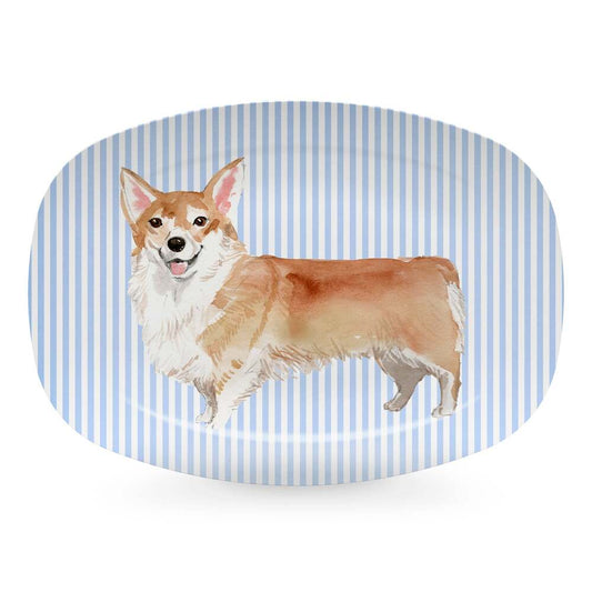 Best Friends Corgi Platter by Mariposa