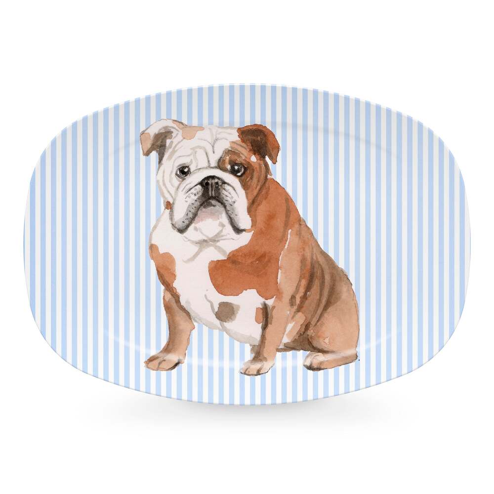 Best Friends English Bulldog Platter by Mariposa