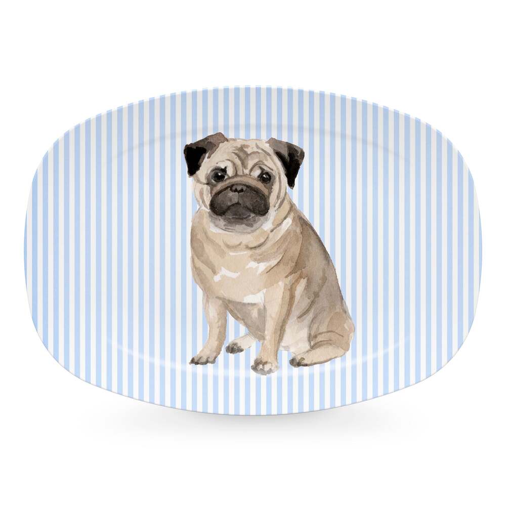 Best Friends Pug Platter by Mariposa