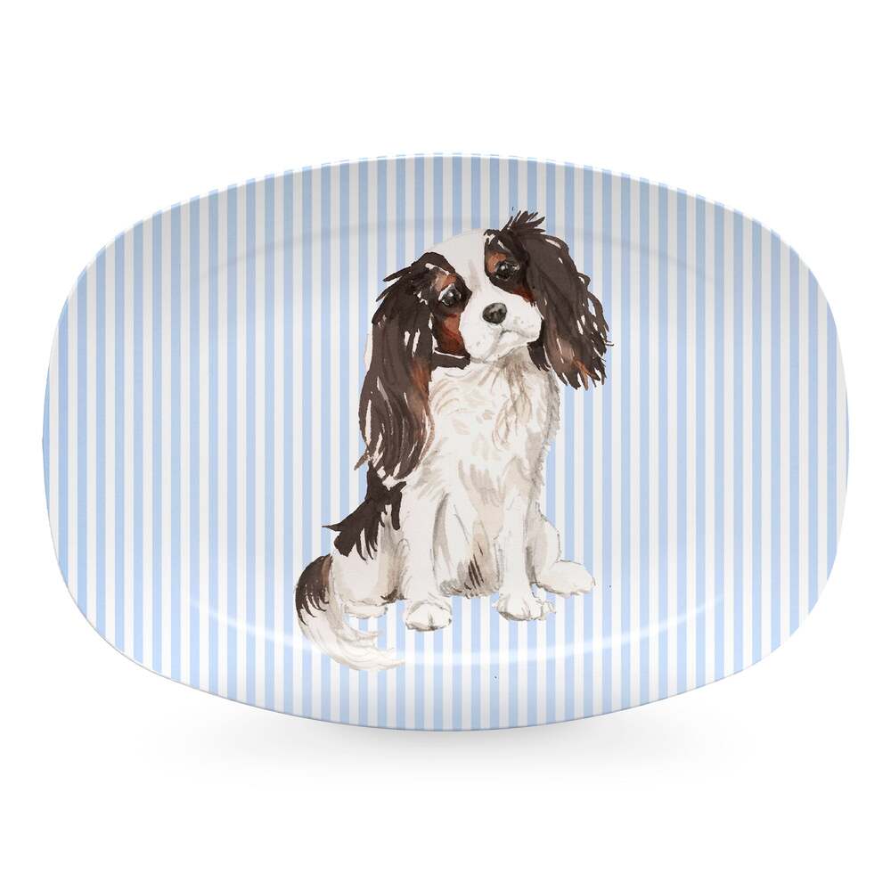 Best Friends Tri-Color Cavalier King Platter by Mariposa