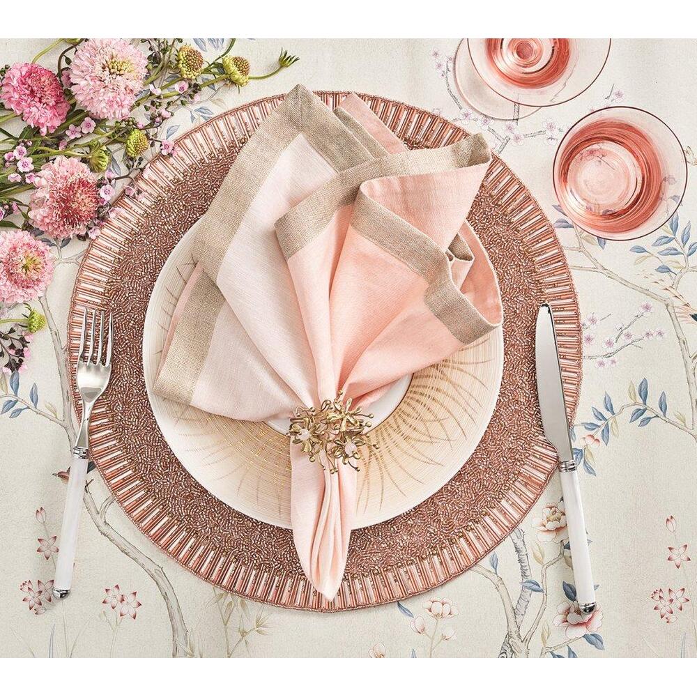 Bevel Placemat - Set of 4 Blush by Kim Seybert 2