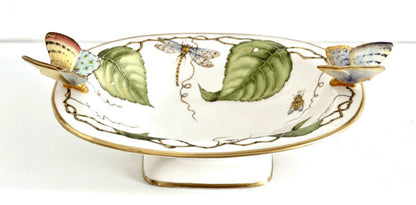 BH110 - Oval Pedestal Bowl With Butterflies by Anna Weatherley 1