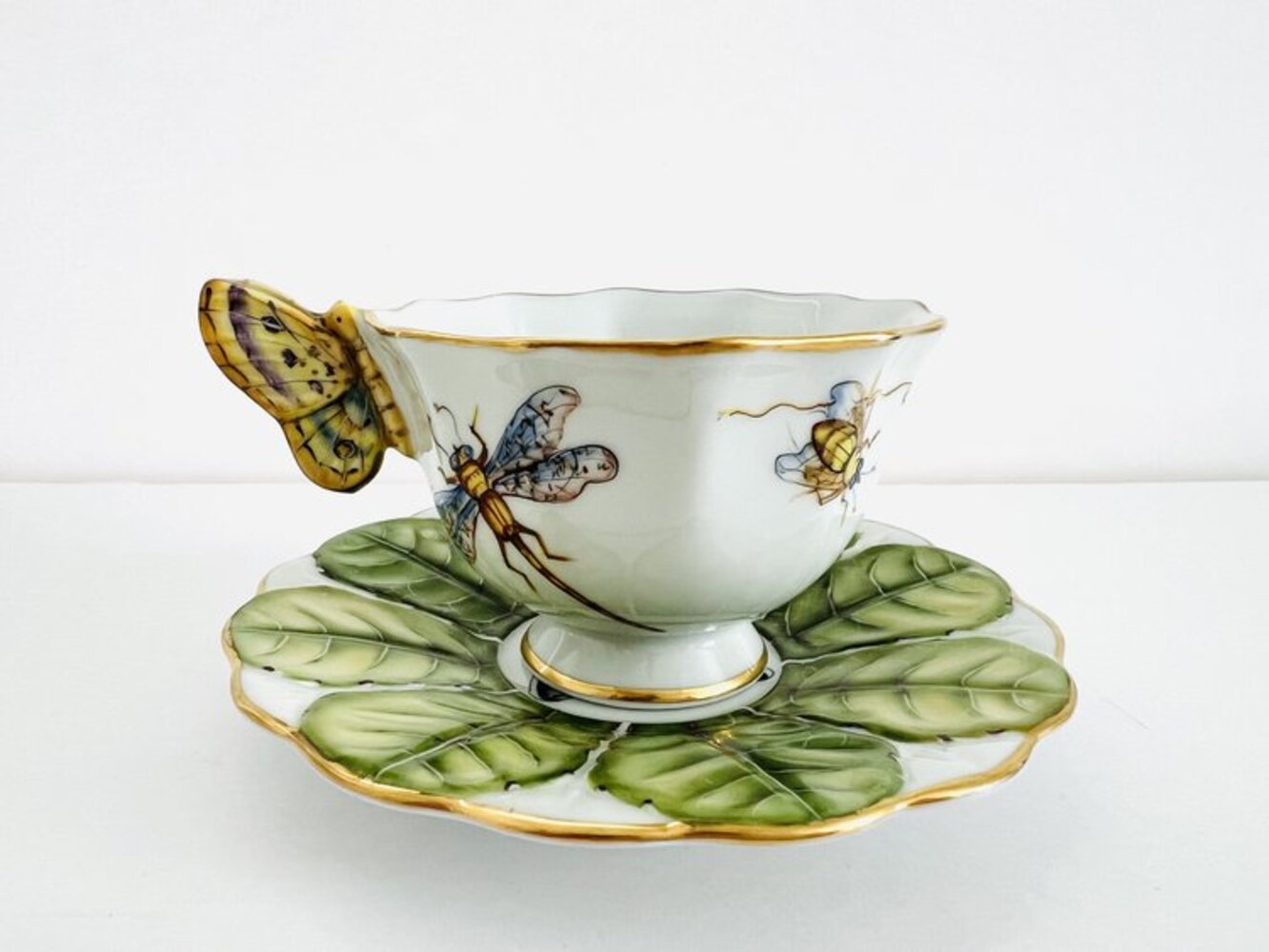 BH45 - Butterfly Handle Cup & Saucer by Anna Weatherley 2