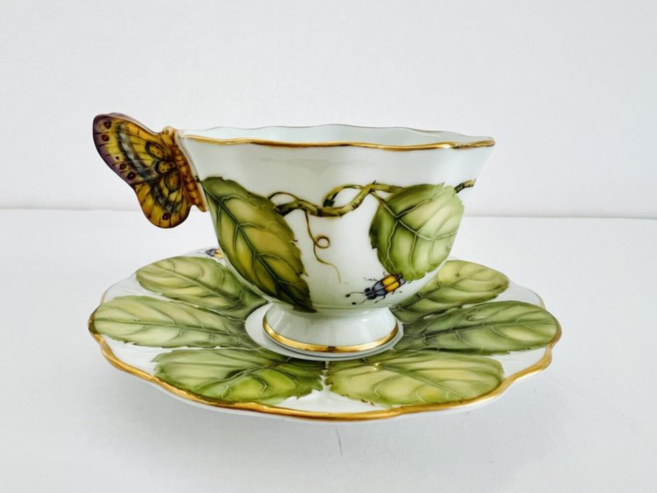 BH47 - Butterfly Handle Cup & Saucer by Anna Weatherley 1