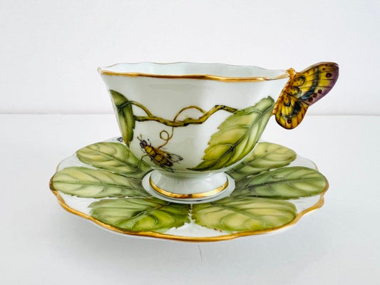 BH47 - Butterfly Handle Cup & Saucer by Anna Weatherley