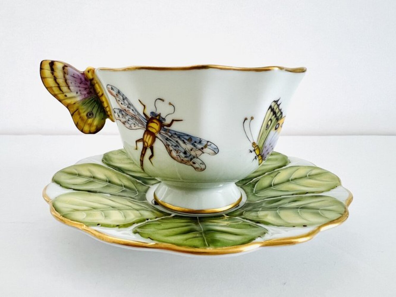 BH48 - Butterfly Handle Cup & Saucer by Anna Weatherley 1